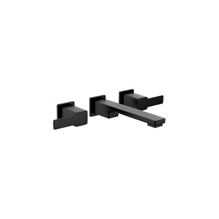 Moen 90 Degree Two-Handle Wall Mount Bathroom Faucet in Matte Black TS6731BL